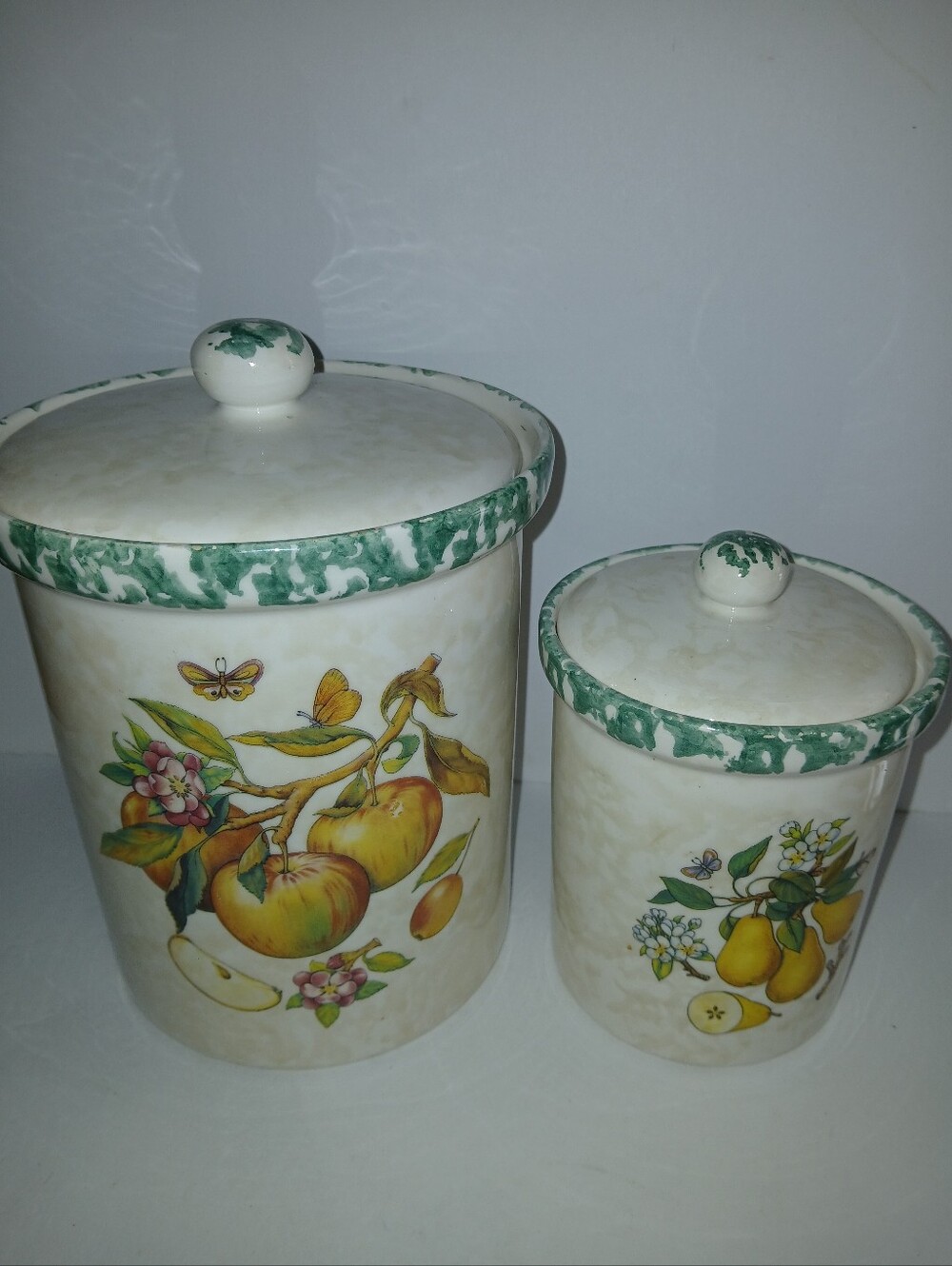 Vintage 1970's Himark Ceramic Canister Set (2 Pieces)